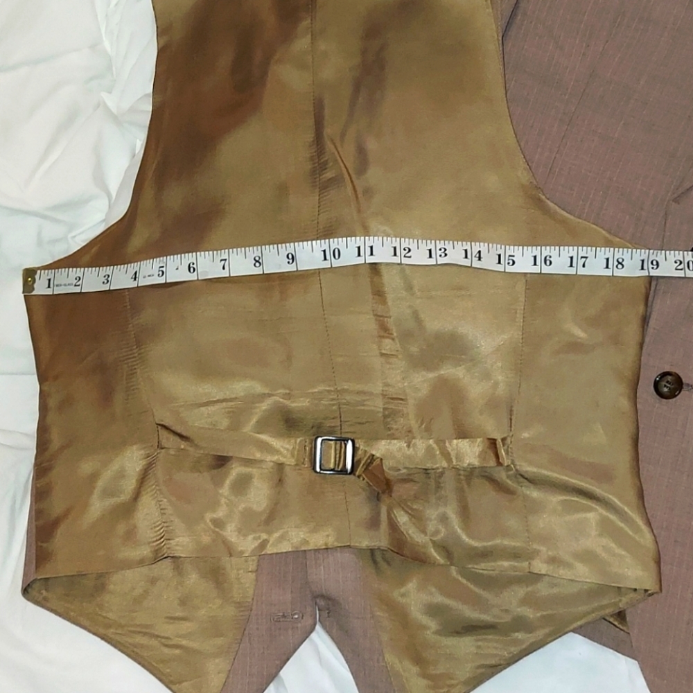 YSL three piece suit in tan w/ light pin stripes - Picture 9 of 16